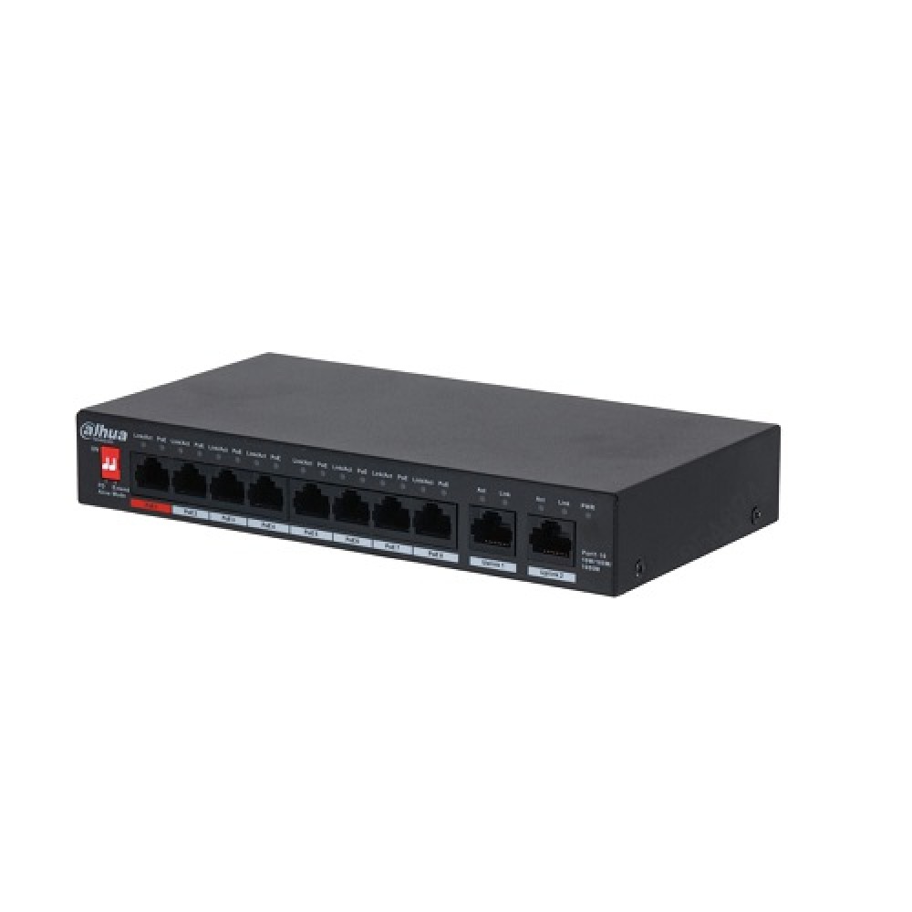 Switch|DAHUA|PFS3010-8GT-96|Desktop/pedestal|Rack|8x10Base-T / 100Base-TX / 1000Base-T|PoE ports 8|96 Watts|DH-PFS3010-8GT-96-V2